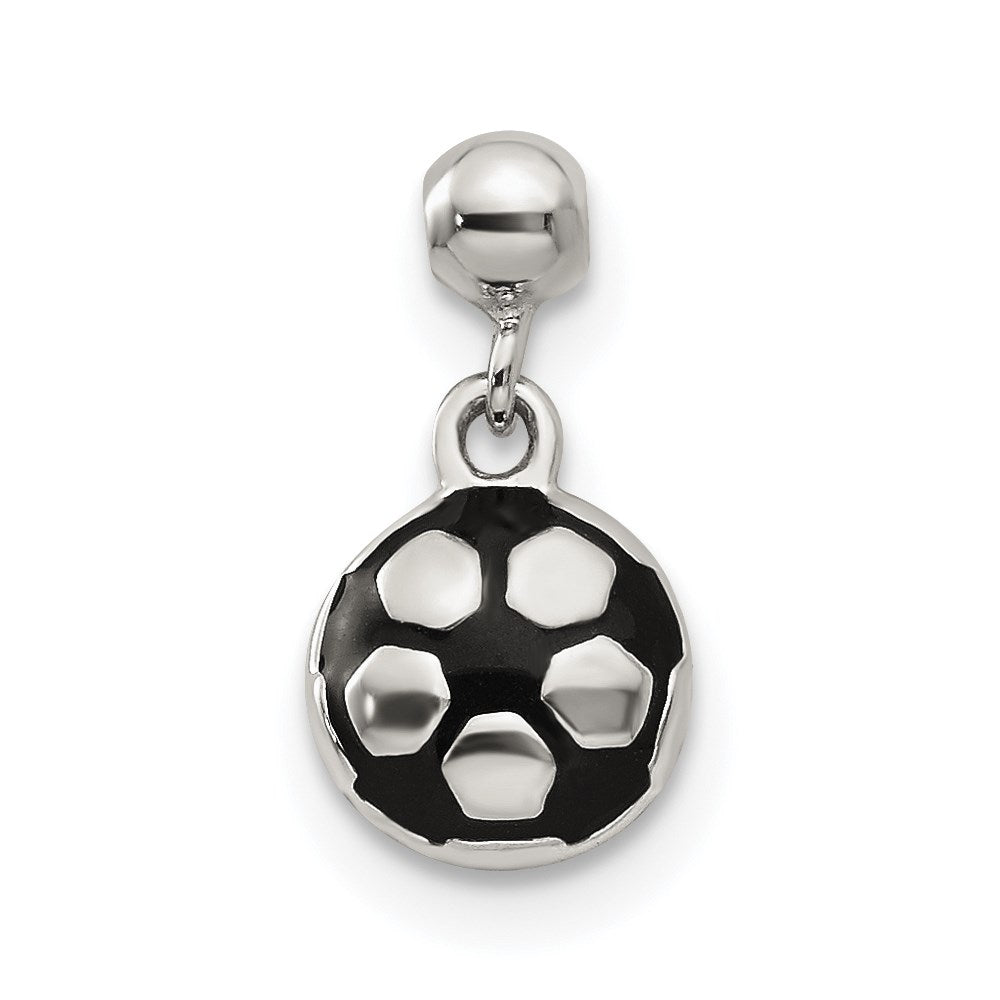 Mio Memento Sterling Silver Enamel Dangle Soccer Ball Charm
