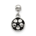 Mio Memento Sterling Silver Enamel Dangle Soccer Ball Charm