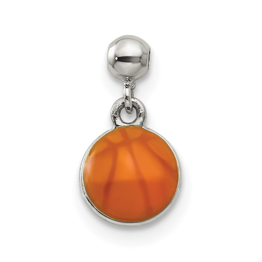 Mio Memento Sterling Silver Enamel Dangle Basket Ball Charm