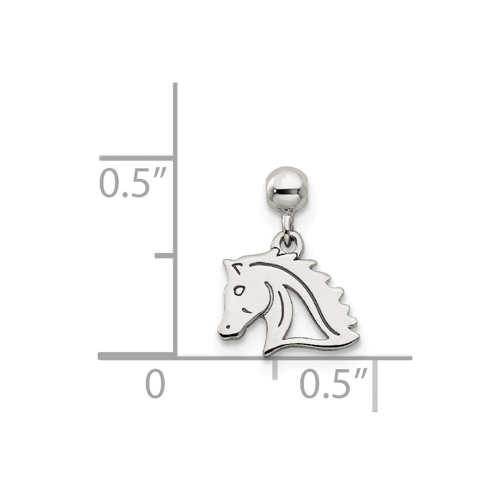 Mio Memento Sterling Silver Dangle Horse Charm