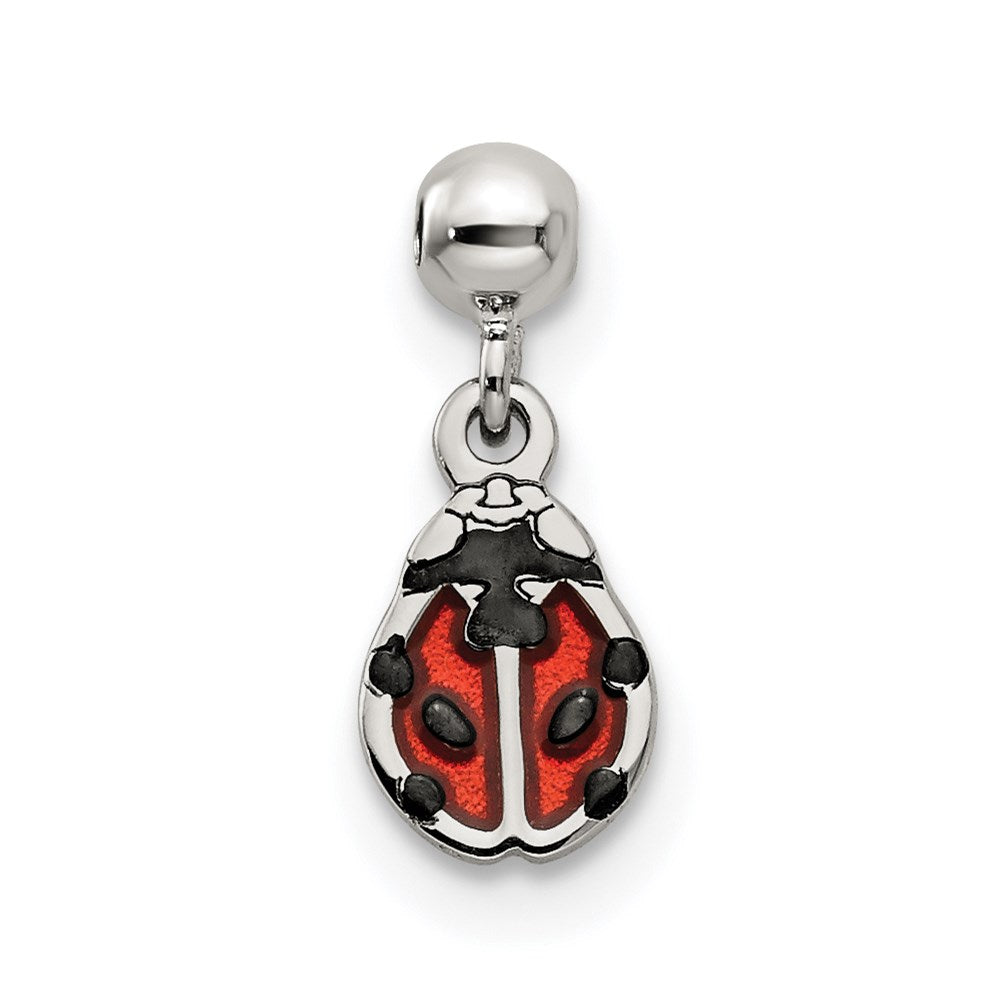 Mio Memento Sterling Silver Enamel Dangle Ladybug Charm