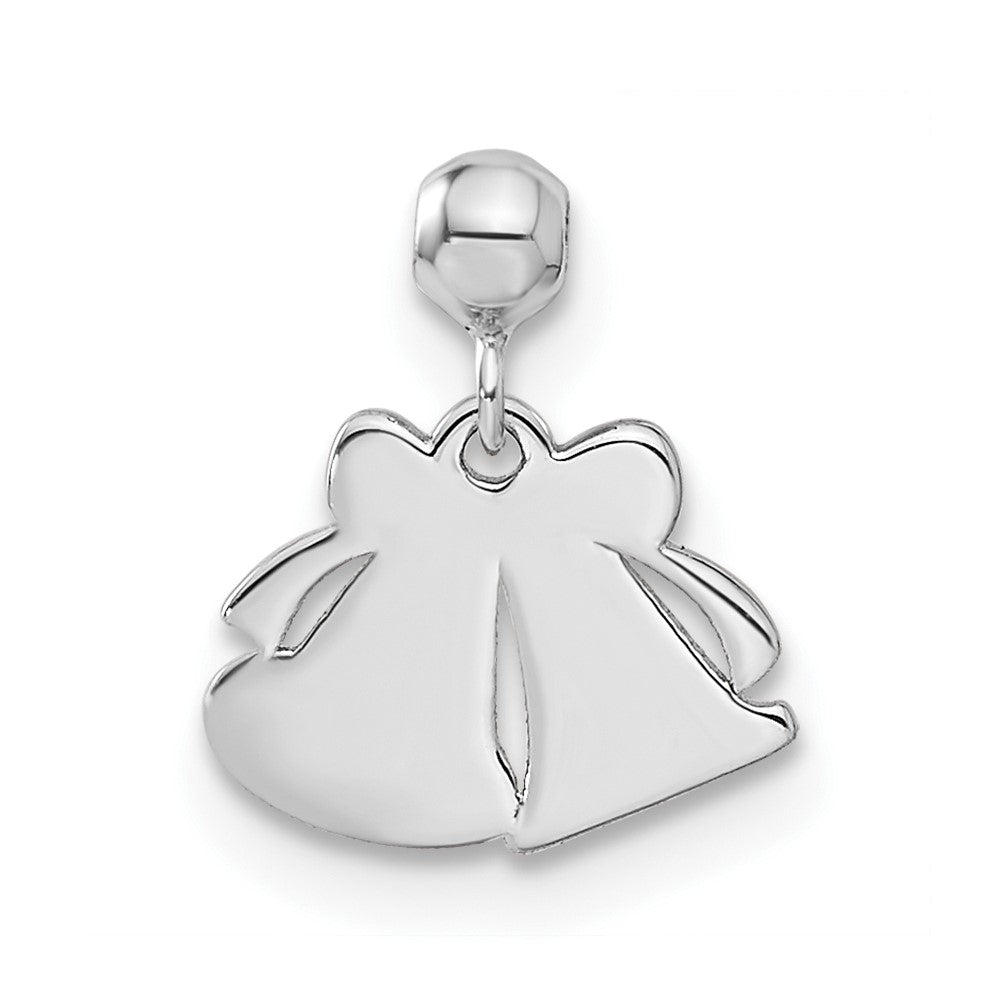 Mio Memento Sterling Silver Rhodium-plated Rose-tone and Gold-tone Bell Charm