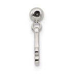 Mio Memento Sterling Silver Enamel with CZ Dangle Santa Hat Charm