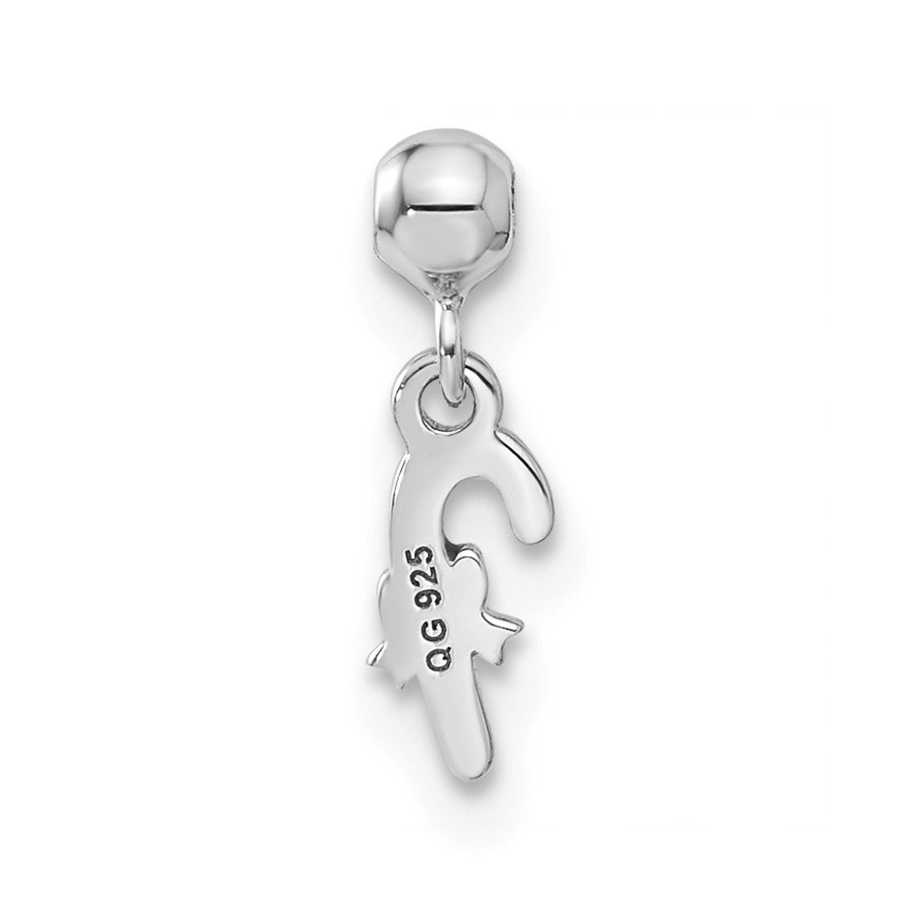 Mio Memento Sterling Silver Rhodium-plated Gold-tone Enamel Candy Cane Charm