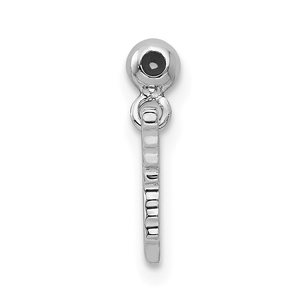 Mio Memento Sterling Silver Rhodium-plated Rose-tone Enamel Mistletoe Charm