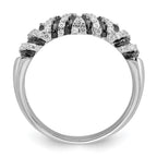 Sterling Silver w/ Black Rhodium & CZ True Fire Ring