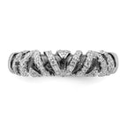 Sterling Silver w/ Black Rhodium & CZ True Fire Ring