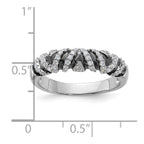 Sterling Silver w/ Black Rhodium & CZ True Fire Ring