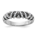 Sterling Silver w/ Black Rhodium & CZ True Fire Ring