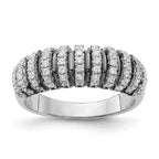 Sterling Silver w/ Black Rhodium & CZ Brilliant Embers Ring
