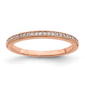 Brilliant Embers Sterling Silver Rose Gold-plated 25 Stone Micro Pav‚ CZ Polished Ring
