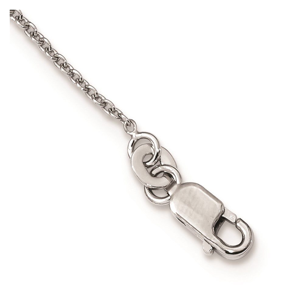 Brilliant Embers Sterling Silver Rose Gold-plated 68 Stone 18 inch Micro Pav‚ CZ  LOVE Necklace with 2 Inch Extender