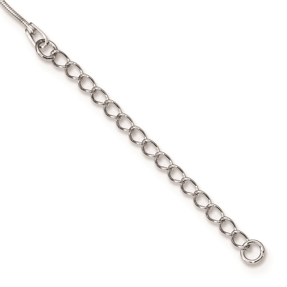 Brilliant Embers Sterling Silver Rhodium-plated 327 Stone 18 inch Micro Pav‚ White and Green CZ Flower Necklace with 2 Inch Extender