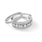 Brilliant Embers Sterling Silver Rhodium-plated 25 Stone Micro Pav‚ CZ Polished Ring
