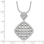 Sterling Silver & CZ Brilliant Embers Polished Necklace