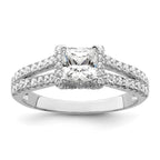 Brilliant Embers Sterling Silver Rhodium-plated 61 Stone Micro Pav‚ CZ Ring