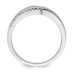 Brilliant Embers Sterling Silver Rhodium-plated 24 Stone Micro Pav‚ CZ Men's Ring