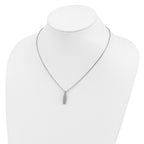 Brilliant Embers Sterling Silver Rhodium-plated 31 Stone 18 inch Micro Pav‚ CZ Necklace with 2 Inch Extender