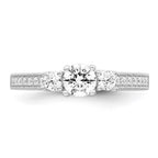 Brilliant Embers Sterling Silver Rhodium-plated 21 Stone Micro Pav‚ CZ Ring