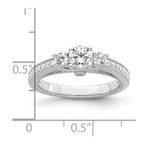 Brilliant Embers Sterling Silver Rhodium-plated 21 Stone Micro Pav‚ CZ Ring