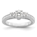 Brilliant Embers Sterling Silver Rhodium-plated 21 Stone Micro Pav‚ CZ Ring