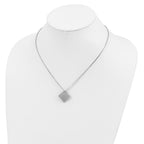 Brilliant Embers Sterling Silver Rhodium-plated 85 Stone 18 inch Micro Pav‚ CZ Necklace with 2 Inch Extender