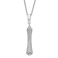 Sterling Silver Rhodium-Plated CZ Brilliant Embers Fancy Necklace