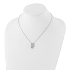 Sterling Silver & CZ Brilliant Embers Polished Fancy Necklace