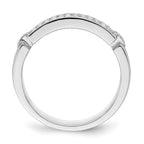 Brilliant Embers Sterling Silver Rhodium-plated 40 Stone Micro Pav‚ CZ Ring