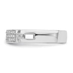Brilliant Embers Sterling Silver Rhodium-plated 40 Stone Micro Pav‚ CZ Ring