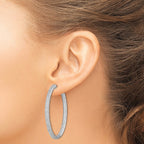 Sterling Shimmer Sterling Silver Rhodium-plated 460 Stone Pav‚ 1.5mm CZ In and Out Round Hinged Hoop Earrings