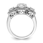 Brilliant Embers Sterling Silver Rhodium-plated 50 Stone Micro Pav‚ CZ Ring