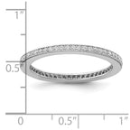 Brilliant Embers Sterling Silver Rhodium-plated 60 Stone Micro Pav‚ CZ Ring