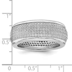 SS Rhodium-Plated CZ Brilliant Embers Ring