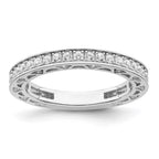 Brilliant Embers Sterling Silver Rhodium-plated 59 Stone Micro Pav‚ CZ Ring