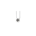Sterling Silver & CZ Crosses Necklace