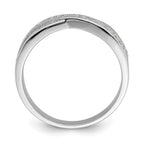 Brilliant Embers Sterling Silver Rhodium-plated 72 Stone Criss Cross Micro Pav‚ CZ Ring