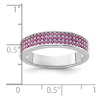 Sterling Silver & Pink CZ Brilliant Embers Ring