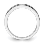 True Fire Sterling Silver Black CZ Ring