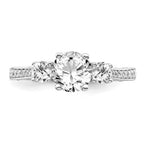 Brilliant Embers Sterling Silver Rhodium-plated 45 Stone Micro Pav‚ CZ Ring