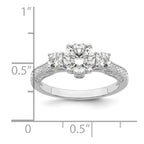 Brilliant Embers Sterling Silver Rhodium-plated 45 Stone Micro Pav‚ CZ Ring