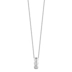 Brilliant Embers Sterling Silver Rhodium-plated 17 Stone 18 inch Micro Pav‚ CZ Necklace with 2 Inch Extender