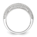 Sterling Silver Rhodium-Plated CZ Brilliant Embers Ring