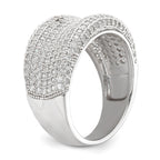 Sterling Silver Rhodium-Plated CZ Brilliant Embers Ring