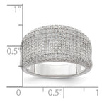 Sterling Silver Rhodium-Plated CZ Brilliant Embers Ring