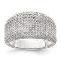 Sterling Silver Rhodium-Plated CZ Brilliant Embers Ring