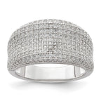 Sterling Silver Rhodium-Plated CZ Brilliant Embers Ring