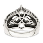 Sterling Silver Antiqued w/14k 4-stone Mother's Ring