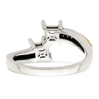 Sterling Silver Antiqued w/14k 2-stone w/Diamond Mother's Ring