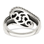 Sterling Silver Antiqued w/14k 4-stone Mother's Ring